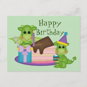Postal Feliz Cumpleaños Pequeño Dragón