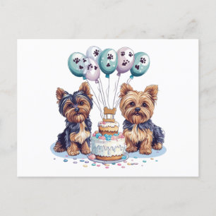 Postal Feliz Cumpleaños Perro Yorkie