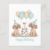 Feliz Cumpleaños Perros Caniche Estándar