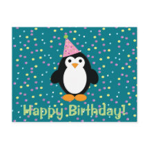 Feliz cumpleaños, Personalizado  Fiesta Penguin