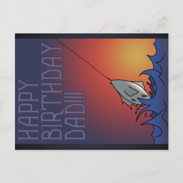 Postal Feliz cumpleaños - Pescadores de papá - Postcard (Anverso)