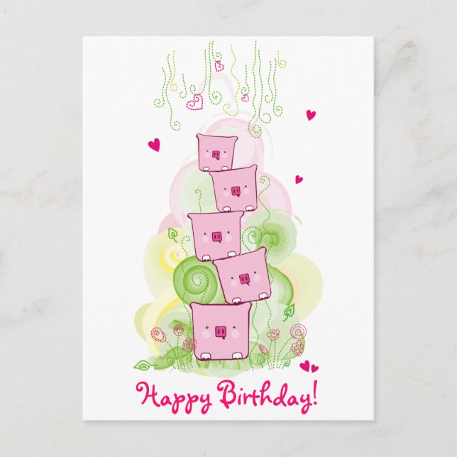 Postal ¡Feliz cumpleaños, postal! (Anverso)