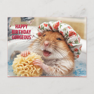 Postal Feliz Cumpleaños Preciosa – Baño Divertido para Há
