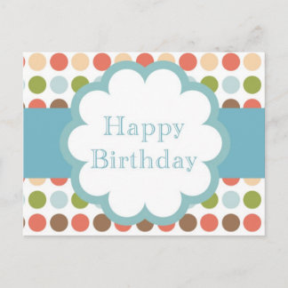 Postal Feliz cumpleaños (puntos de la pica)