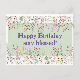 Postal ¡Feliz cumpleaños, quédate bendecido!