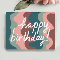 FELIZ CUMPLEAÑOS Rayas onduladas coloridas, divert