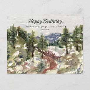 Postal Feliz cumpleaños Salmo 20 Escritura Biblia Desiert
