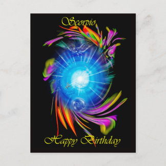 Postal Feliz cumpleaños Scorpio