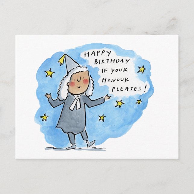 Postal Feliz cumpleaños si su señoría lo permite (Anverso)