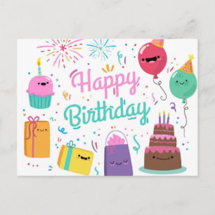 Postal Feliz Cumpleaños Sonriendo