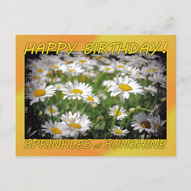 Postal Feliz cumpleaños Sunshine (Anverso)