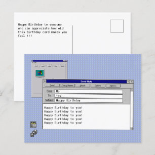 Postal Feliz Cumpleaños Tema Personalizado de Computadora