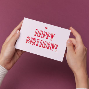 Postal ¡Feliz Cumpleaños! Tipografía Adorable 