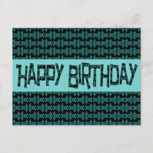Postal Feliz cumpleaños Turquoise Feliz cumpleaños