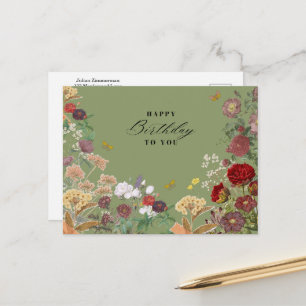 Postal Feliz Cumpleaños Vintage