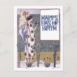 Postal Feliz cumpleaños vintage 