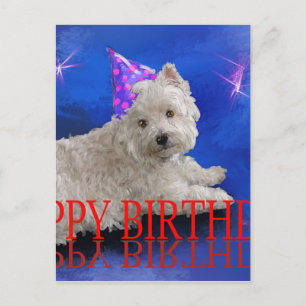 Postal Feliz cumpleaños Westie