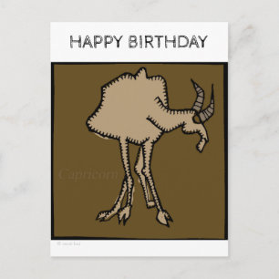 Postal Feliz cumpleaños Zodiac Rótulos Capricorn Postcard