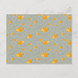 Postal feliz de Bee Love Bee - Verde