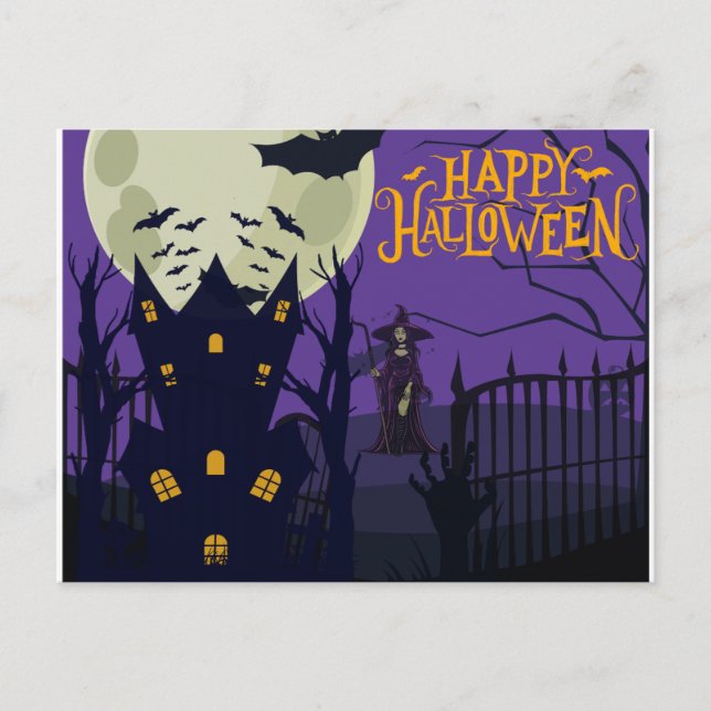 Postal feliz de Halloween (Anverso)