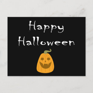 Postal feliz de la calabaza de Halloween