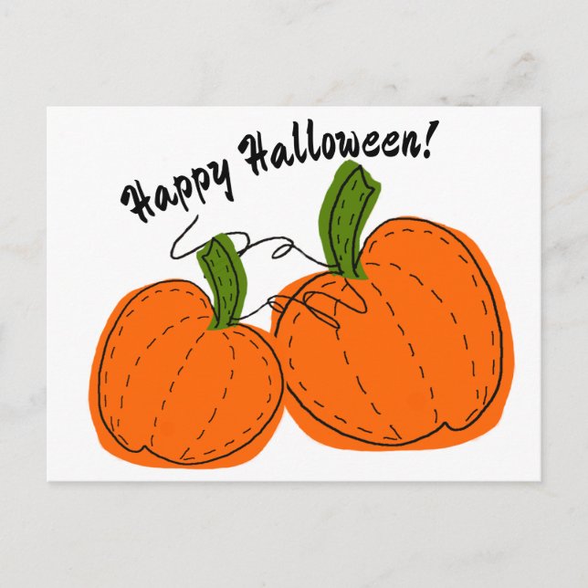 Postal feliz de la Calabaza de Halloween (Anverso)