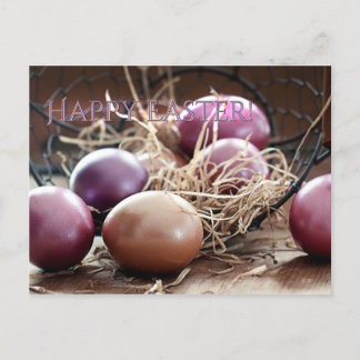 Postal feliz de la caza de huevos de Pascua