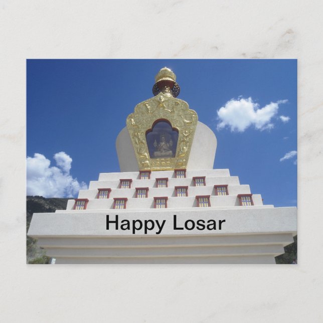 Postal feliz de Stupa Losar (Anverso)