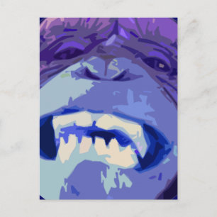 Postal feliz del mono chimpancé