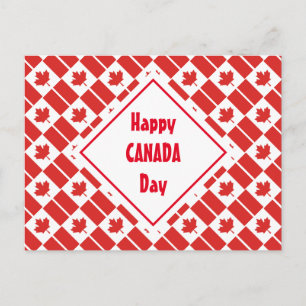 Postal FELIZ DÍA CANADÁ Patriótico 1 de julio Canadá