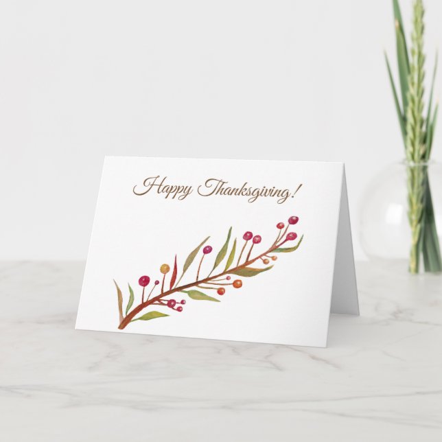 Postal feliz día de Acción de Gracias (Anverso)