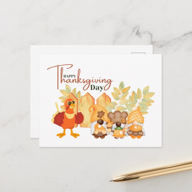 Postal Feliz Día de Acción de Gracias (Anverso/Reverso In Situ)