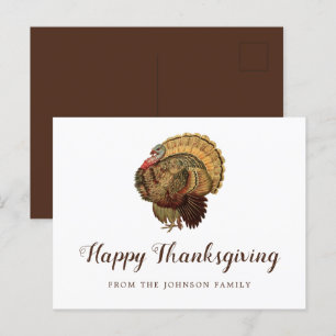 Postal Feliz Día de Acción de Gracias a la rica Turquía
