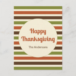 Postal Feliz Día de Acción de Gracias con el nombre Rayos