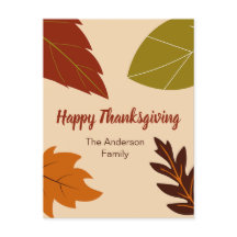 Feliz Día de Acción de Gracias Hojas de Otoño y Tu