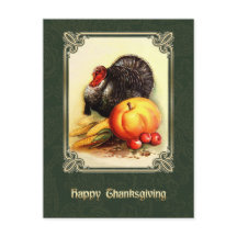Feliz Día de Acción de Gracias. Postcarta de arte 