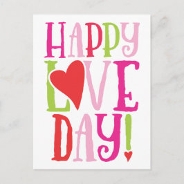 Postal Feliz Día de Amor El día de San Valentín Cute