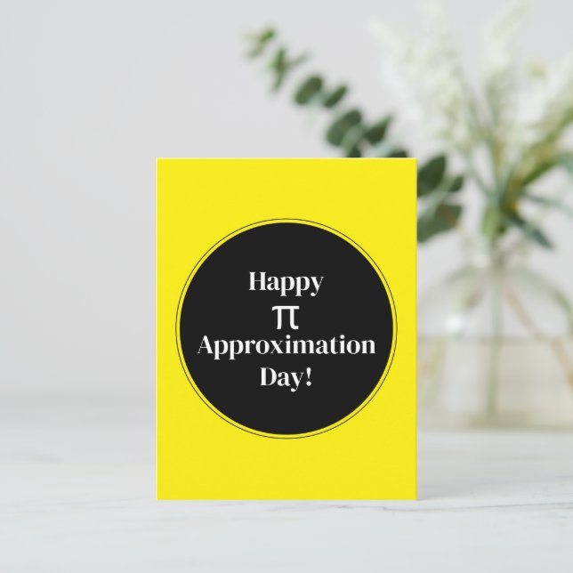 Postal Feliz Día de Aproximación Pi 22 de Julio Nerd Mate (Anverso de pie)