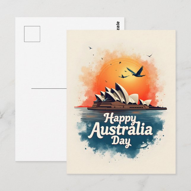 Postal Feliz Día de Australia (Anverso / Reverso)