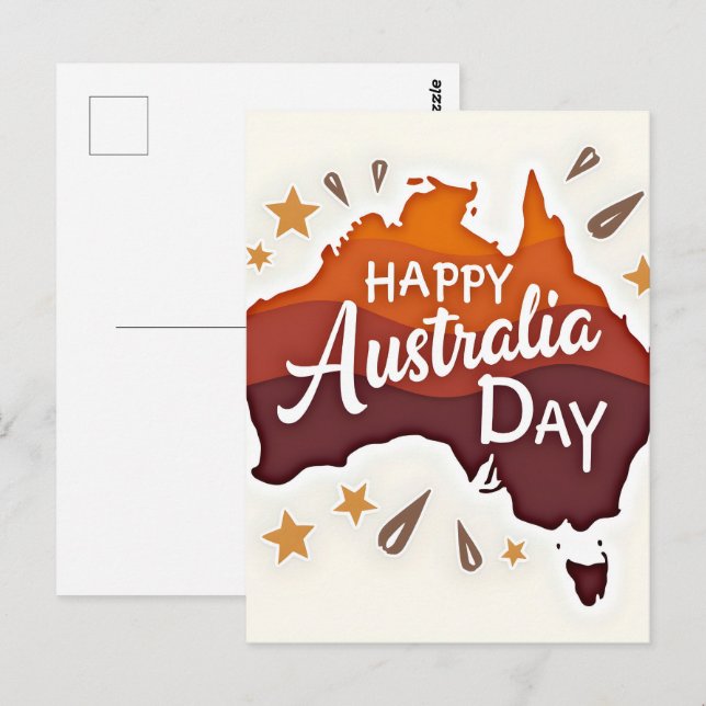 Postal Feliz Día de Australia (Anverso / Reverso)