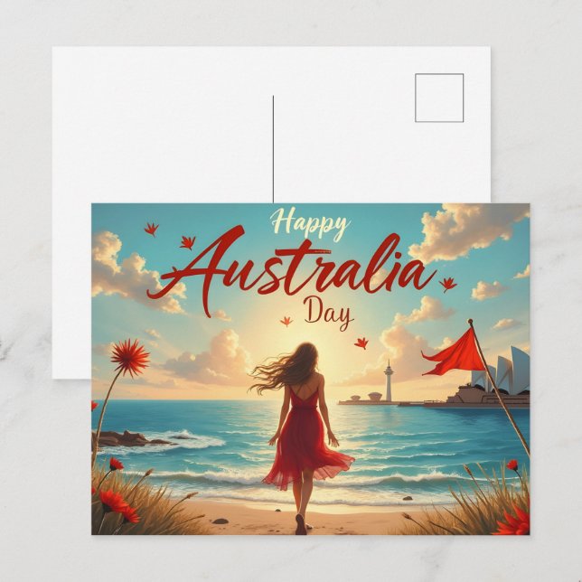Postal Feliz Día de Australia (Anverso / Reverso)