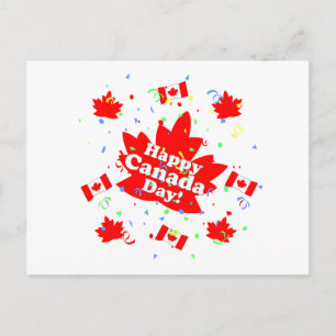 Postal Feliz Día de Canadá Fiesta