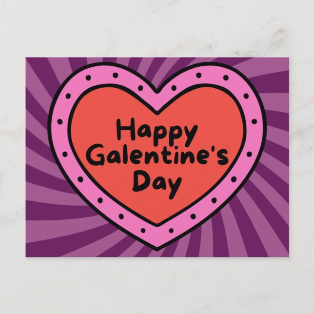 Postal Feliz Día de Galentine San Valentín Platónico (Anverso)