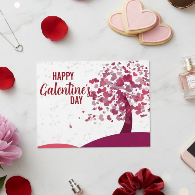 Postal Feliz Día de Galentines Árbol del Corazón (Subido por el creador)