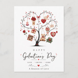 Postal Feliz Día de Galentines, Árbol del Corazón Amiga