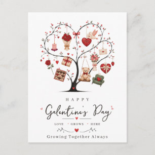 Postal Feliz Día de Galentines, Árbol del Corazón BFF Amo