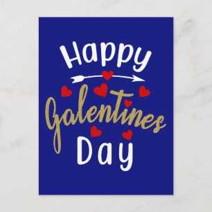 Postal Feliz Día de Galentines Valentines Amores Amistade