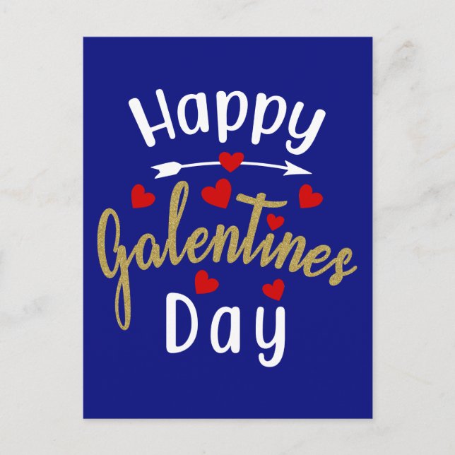 Postal Feliz Día de Galentines Valentines Amores Amistade (Anverso)