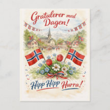 Feliz Día de la Constitución de Noruega - 17 de Ma