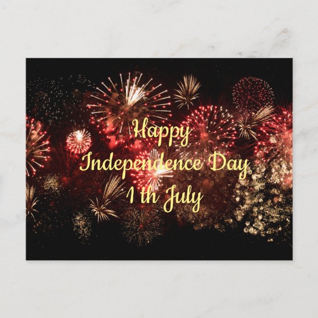 Postal Feliz Día de la Independencia 1 de julio (Anverso)